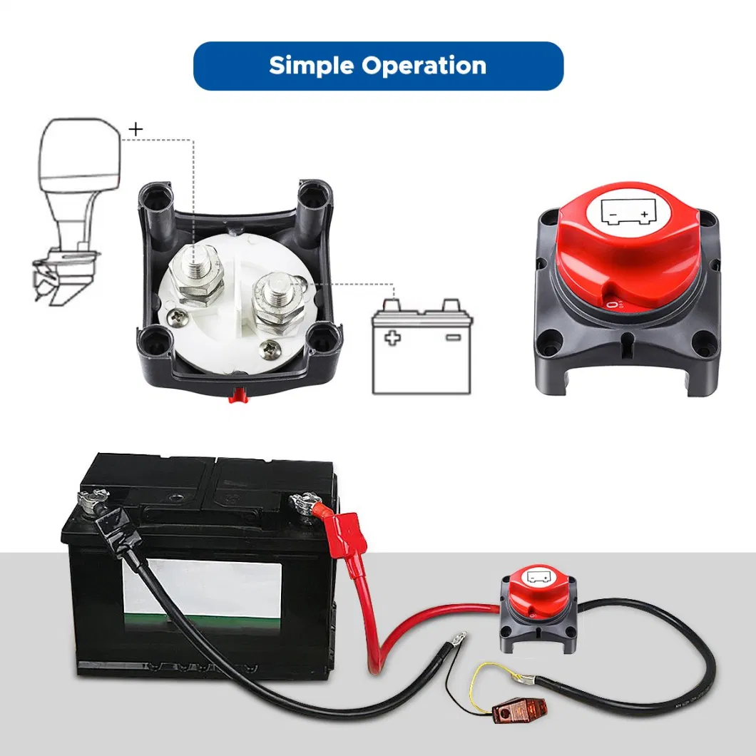 Battery Switch 12V - 48V Battery Cut off Switch Dual Battery Disconnect Switch